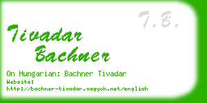 tivadar bachner business card